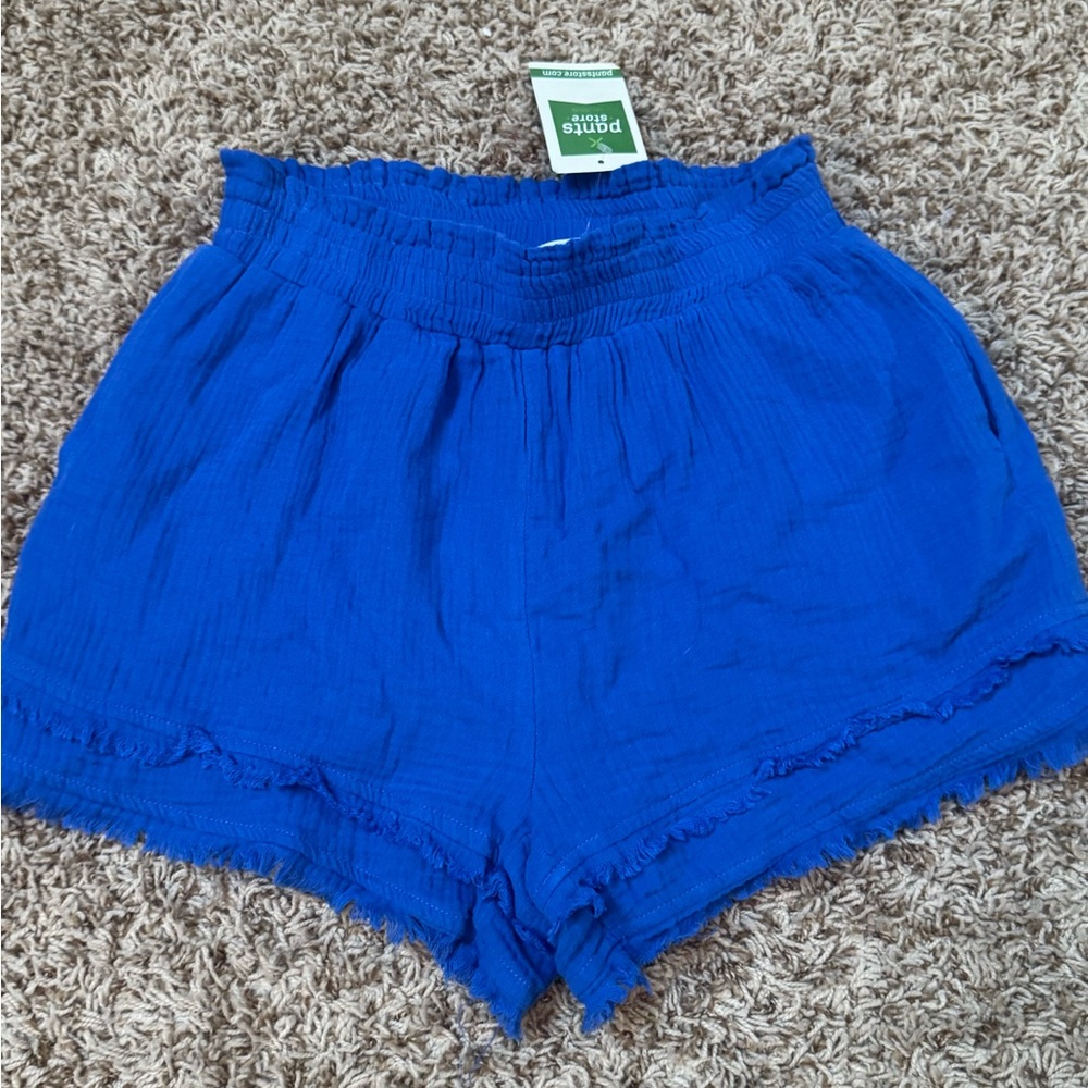 Royal Blue High Waist Shorts